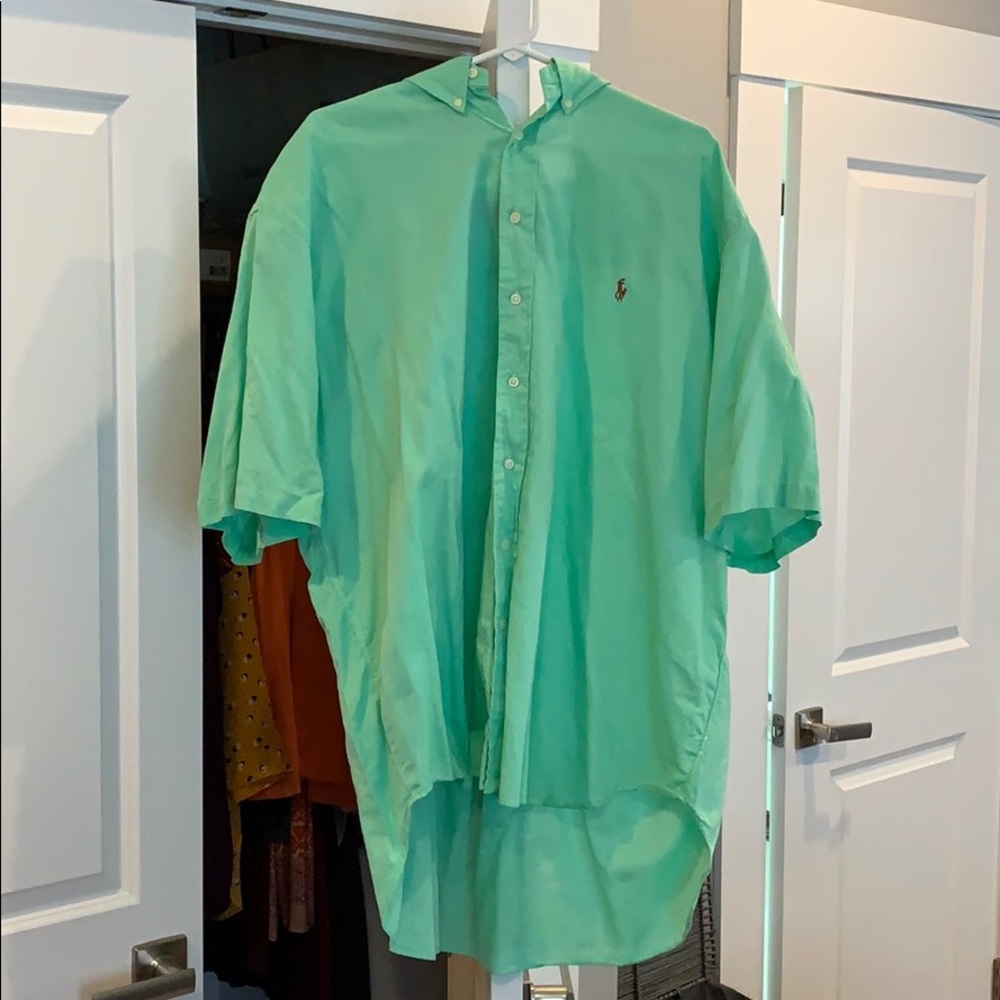 Men’s Polo Cotton chambray button up